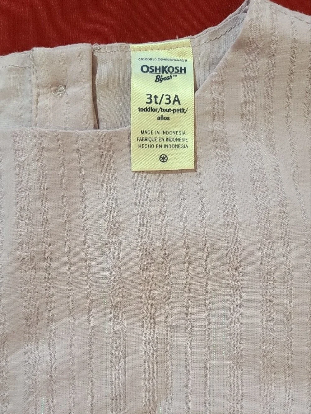 OshKosh B'gosh Lilac Short Puff-Sleeve Girls Dress
